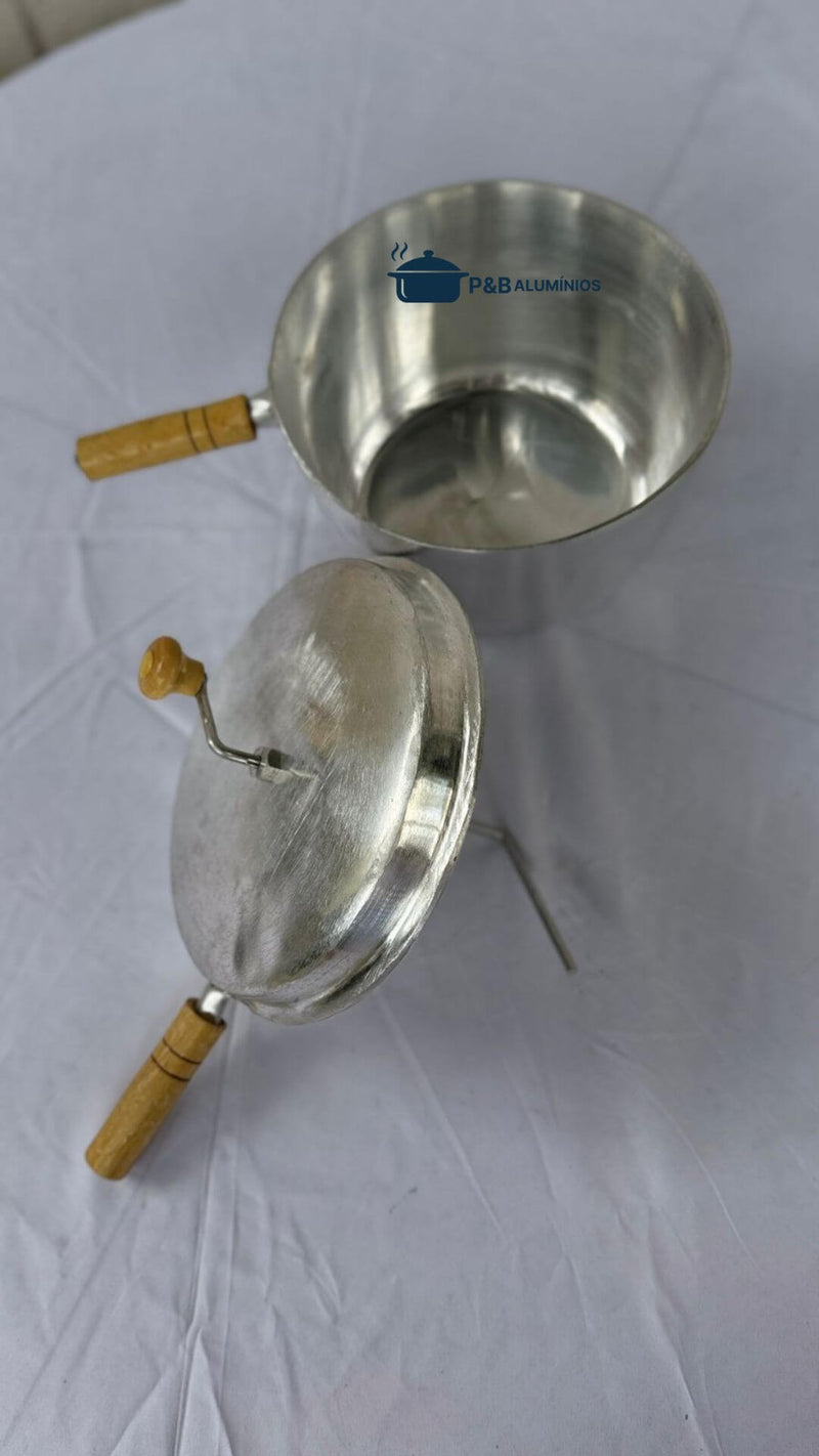 Pipoqueira em Alumínio Batido Fundido – 5 Litros