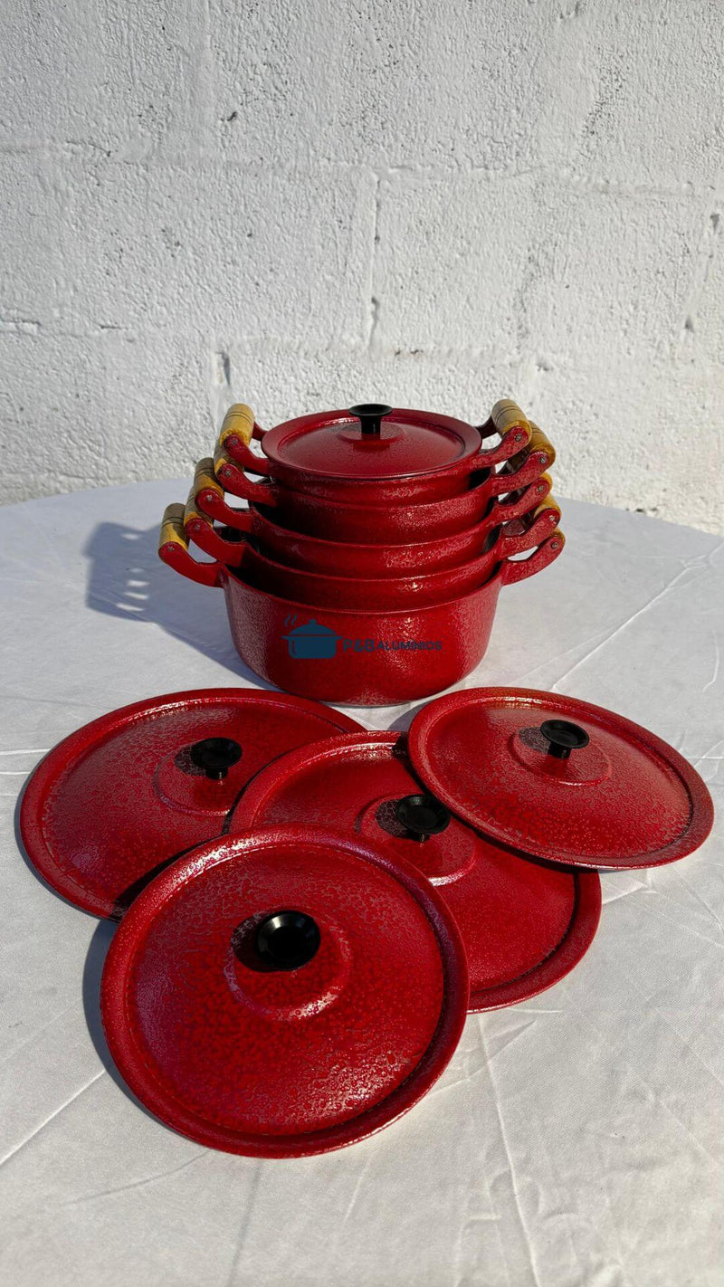 Jogo de Panelas Coloridas 16 a 24 cm com Tampa Fina